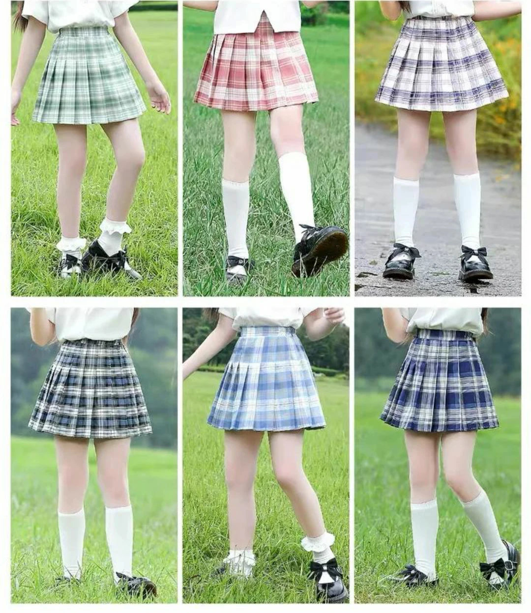 Teenage Pleated Skirts 10 12 13 14 Years Summer 2023 Girls Plaid Skirt High Waist Skirts Kids Cute Uniforms Children Dance Skirt