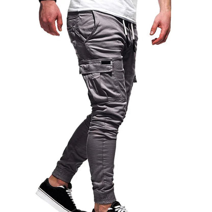 Men's Pants Multi-Pockets Joggers Men Sweatpants 2021 New Casual Solid Cargo Pants Men Oversize Streetwear Pants Men Trousers