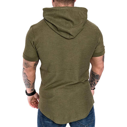 MRMT 2024 Brand New Mens Hoodies Sweatshirts Short Sleeve Men Hoodies Sweatshirt Casual Solid Color Man hoody For Male Hooded