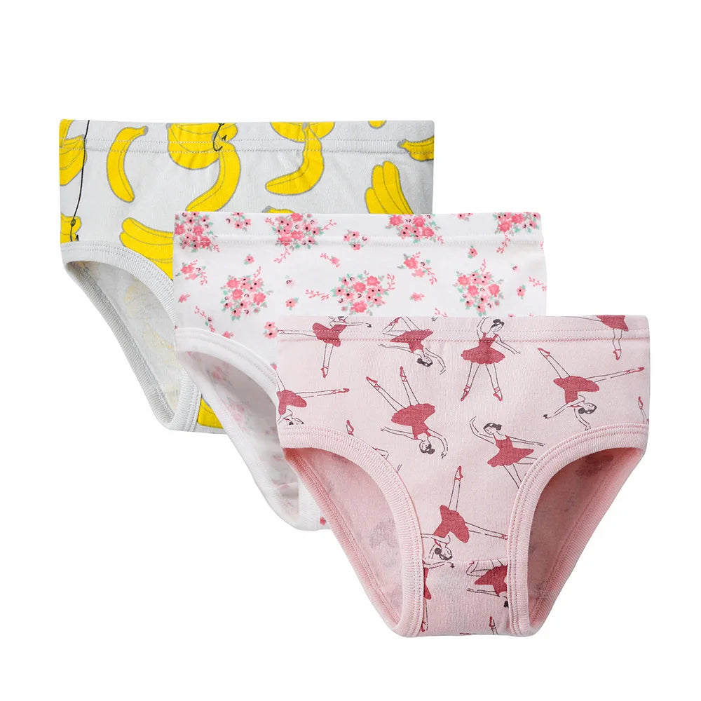 Girls Panties 3pcs Per Pack Cotton Student Kids Underwear Teen Panties Young Puberty Girls Underpant KF300