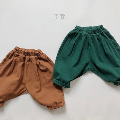 1-6Yrs Baby Boys Girls Pants Korean Style Spring Autumn Kids Radish Pants Casual Pant Cotton Elastic Waist Children's Trousers