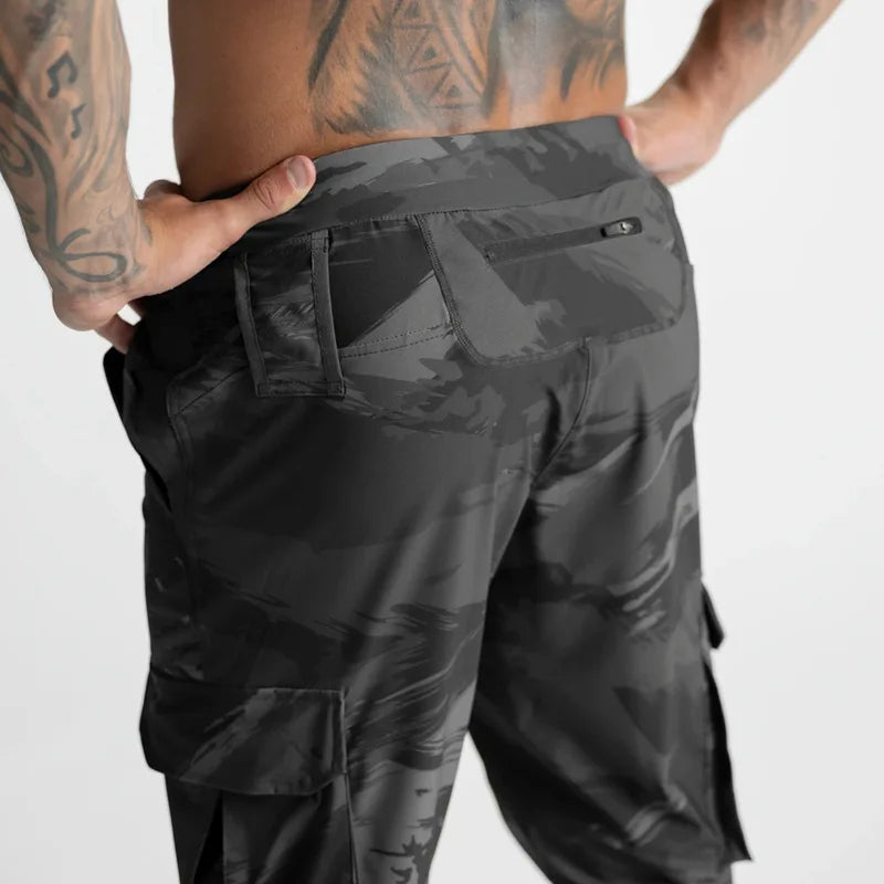 2024 New camouflage Sport Pants Men's Fitness Trousers Summer Thin Loose Quick-Drying Stretchy sweatpants Running Training Pants