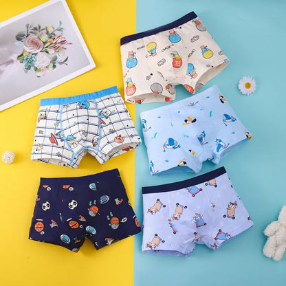 Cotton Kid Boy Underwear Soft Toddler Cartoon Shorts Panties Toddler Briefs for Infant Children Girl Teen Underpant 2 -15 Years