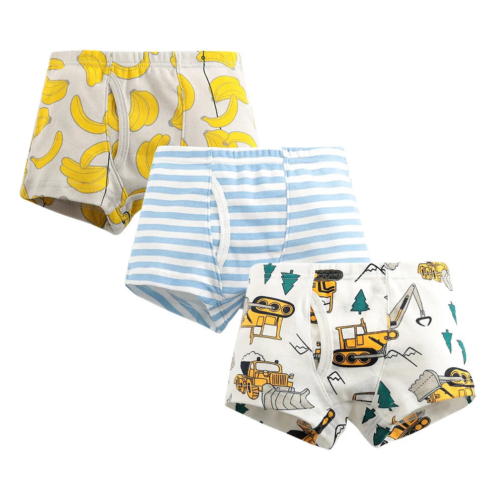 Sale New High Quality Boys Boxer Shorts Panties Kids children dinosaur car underwear 2-10years Old 3pcs/lot students