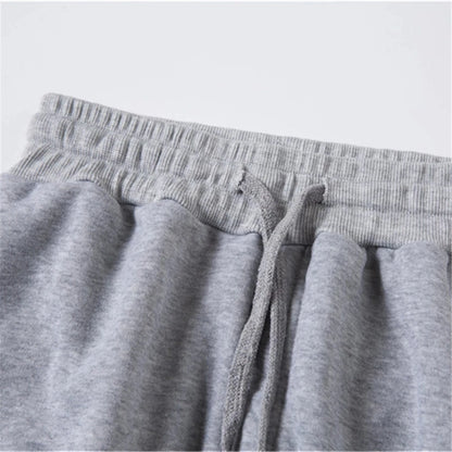 Men Jogging Sweatpants Winter 2024 Fashion Casual Pants Drawstring Pure Color Brand Black Trousers Jogger Fitness Training Gray