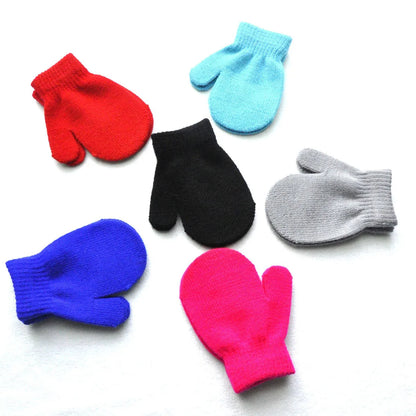 1pc Soft and Warm Kids Gloves for Winter Accessories Classic Design for 1-4 Year Olds Toddlers Baby Mittens