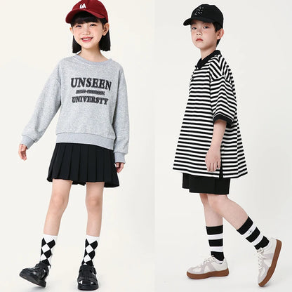 Boys Girls Spring Newest Socks Kids Girls Black White Striped Cotton Socks For Child Little Baby Infant Socks