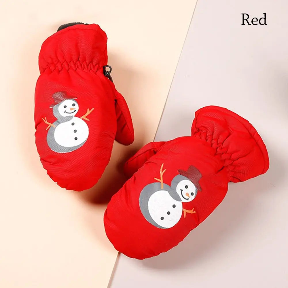 Baby Kids Gloves Winter Warm Thick Windproof Cartoon Rabbit Full Finger Mittens For Children Toddler Boys Girls 0-5 Years