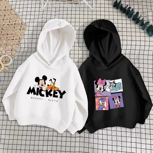 Boys cartoon cute kids hoodie jumper 2024 Spring and Autumn girls casual sports children's clothing Mickey Mouse sweatshirt