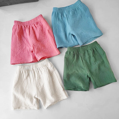 Brief Unisex Kids Shorts Solid color Summer fifth pants Soft Comfortable Children's Boy Girls Short Pants