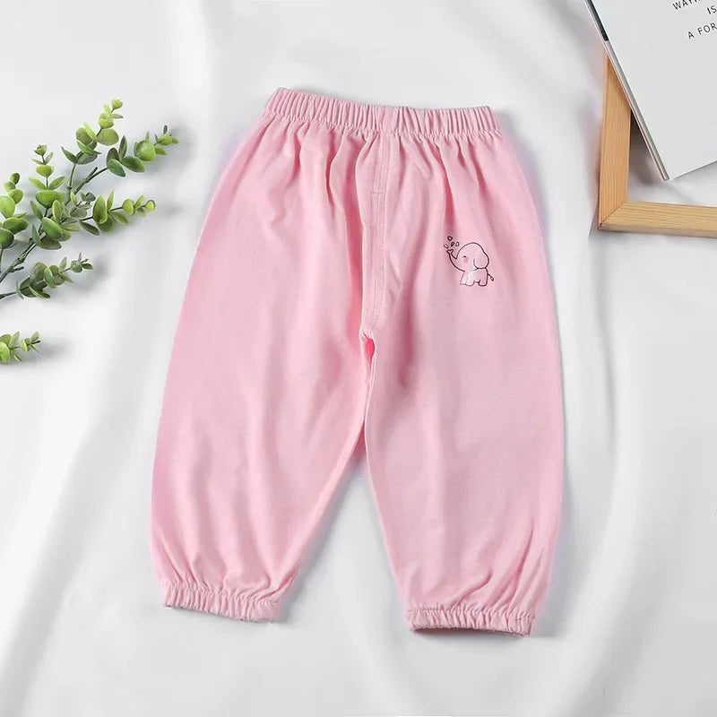 1 2 3 4 5 Years Summer New Children's Cotton Anti- Mosquito Pants for Boys Little Girls Thin Loose Casual Bloomers