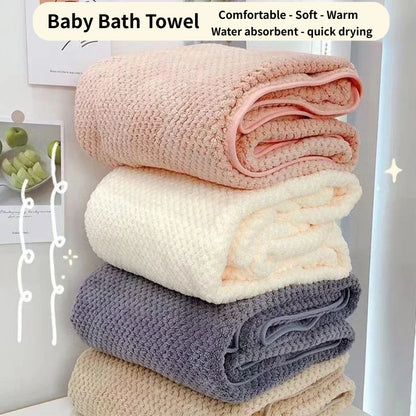 Baby bath towel, children's and adult large-sized bath towel, absorbent, soft and warm bath products