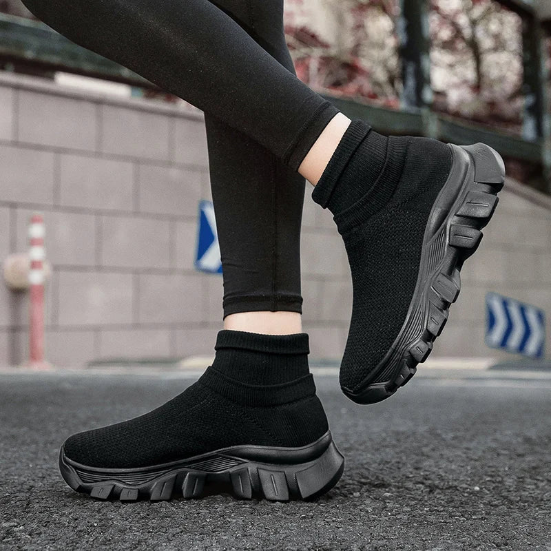 Shoes For Women Men Brand Comfortable Sock Boot Light Ankle Boots Couples Casual Sneakers Non-slip Thick Soled Tenis Luxury Shoe