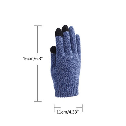 Kids Gloves Winter Touches Screen Gloves Knitted Children Mittens Boys Girls Warm Gloves Thickened Mittens Solid Color D7WF