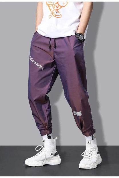 Spring Elegant Fashion Harajuku Slim Fit Ropa Hombre Loose All Match Sport Casual Trousers Gradient Leggings Pockets Harem Pants