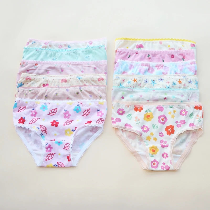 12pcs/Lot Pure Color Boys girls Panties Cotton Underwear Shorts Kids Briefs Clothes Children Pants