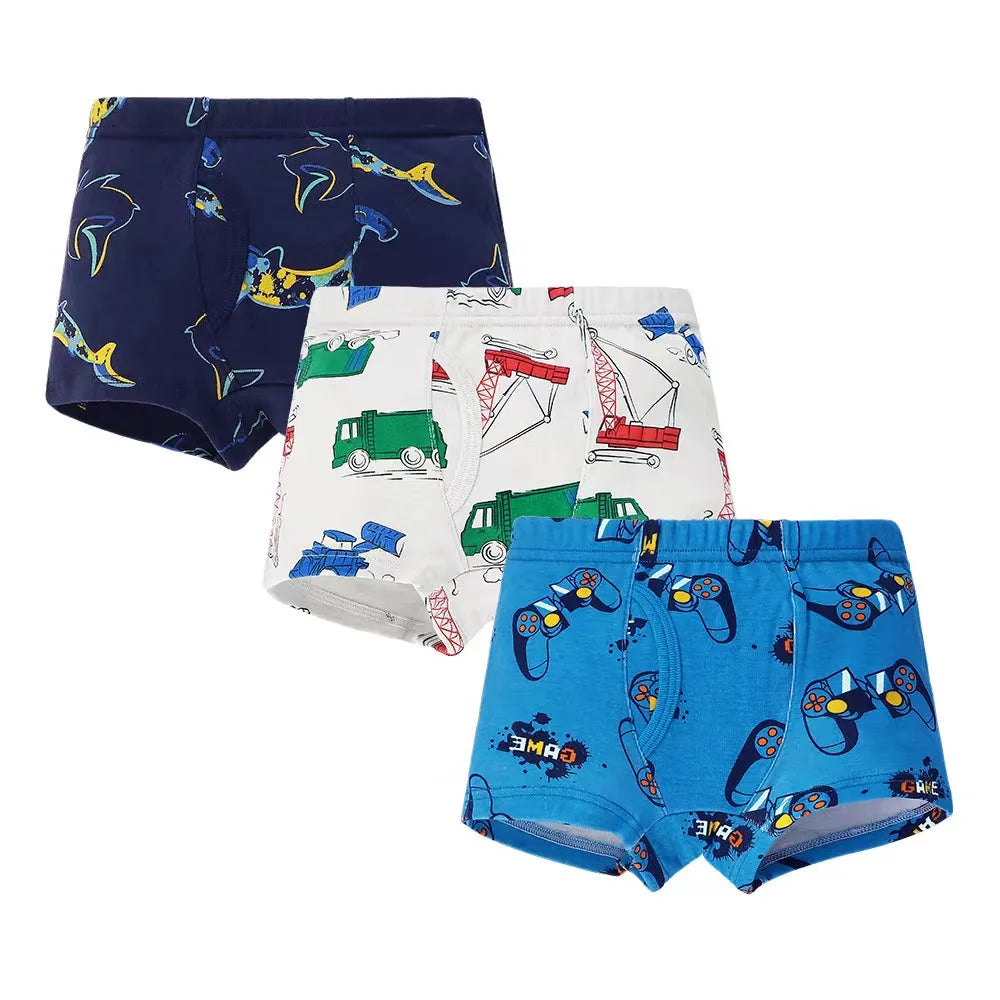 3pcs/set Baby Boys Underwear High quality 100% cotton Panties Kids Short Briefs Children Underpants 2-12Y