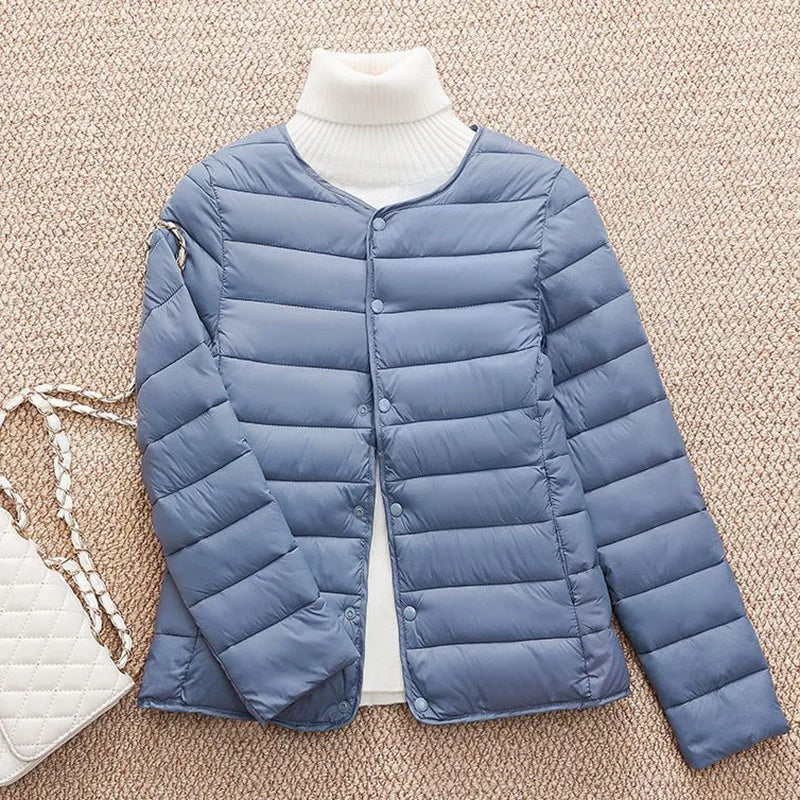 Autumn Winter Thin Light Liner Warm Parkas Women 2024 Lightweight Short Down Cotton Jacket Woman All Match Cotton Padded Coats