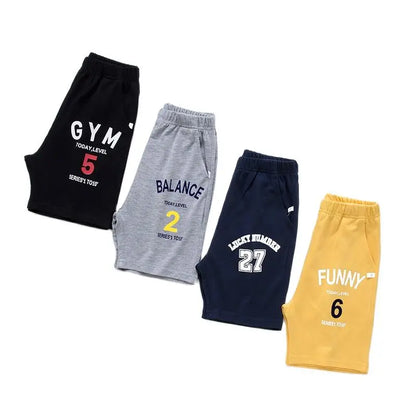 Big Kids Summer Shorts 5-12Years Children Letter Casual Cotton Toddler Boy Pants Classic Gray School Student Boys Sweatpants