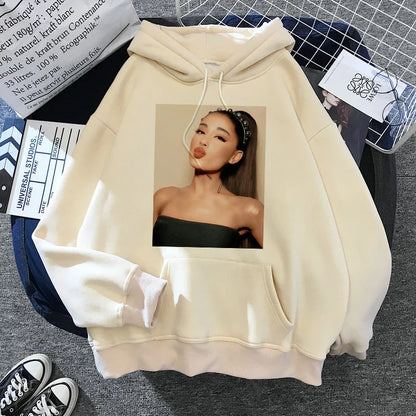 Ariana Grande Hoodie Harajuku Funny Women 90s Sweatshirt Clothes Female/male Graphic Pullovers Hood Oversized Ulzzang Tumblr