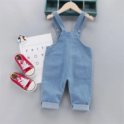 Spring Autumn Children Clothes Kids Boys Girls Cartoon Denim Pants Overalls Infant Outfit Kids Giraffe Fashion Toddler Casual