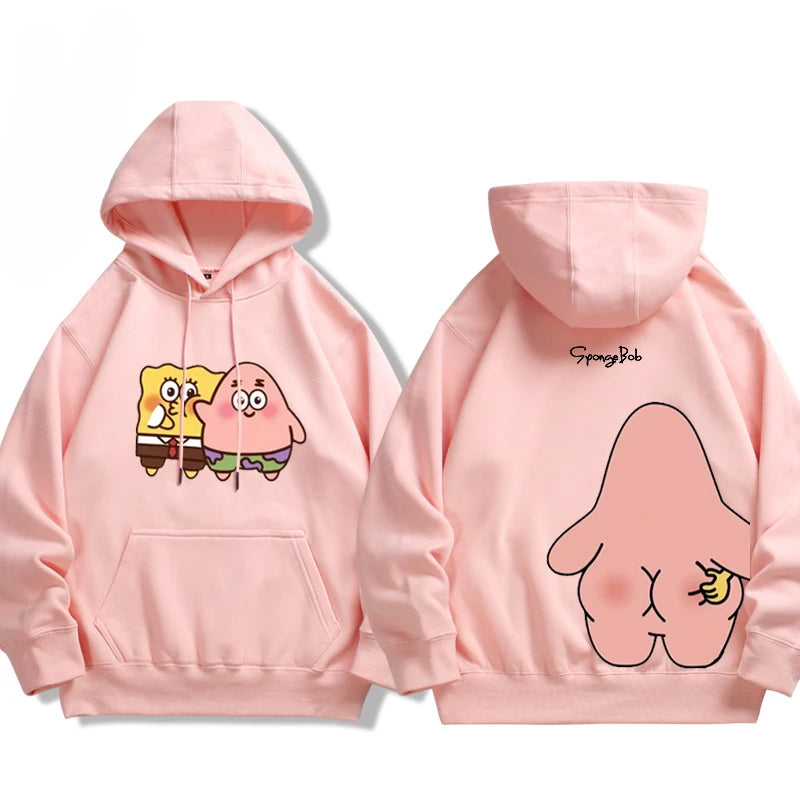 SpongeBob SquarePants and Patrick Star Cartoon Anime periphery Father son hoodie in Spring and Autumn Parent Child Hoodie