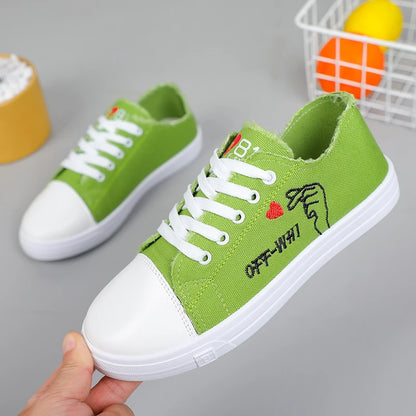 2024 Casual Autumn New Women Sneakers Breathable Canvas Women's Vulcanized Shoes Fashion Spring Footwear