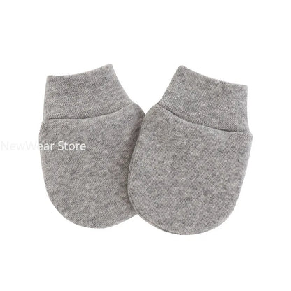 2PCS Baby Anti Scratching Soft Cotton Gloves Newborn Protection Face Scratch Anti-Grab Mittens Kids Infant Handguard Supplies