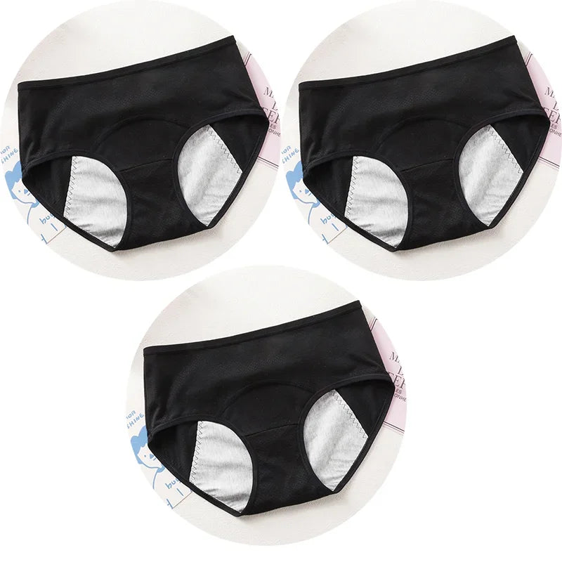 3pcs Cute Cartoon Girls Menstrual  Panties For Teenager Leakproof Physiological Period Underwear Children Panties for periods