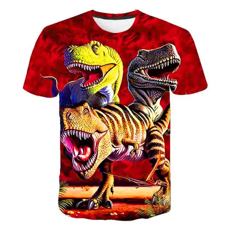 Kids Boys T-shirt Cool Jurassic World Dinosaur T Shirt Boy Clothes Summer Short Sleeve Tee Shirts Children Clothing Girls Tops