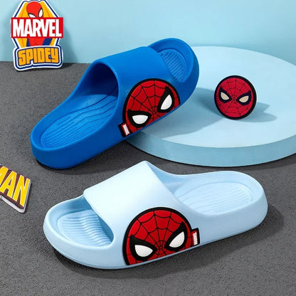 Children's Cute Cartoon Spider-man Sandals and Slippers Boys Lightweight Soft Sole Shoes Home Bathroom Anti Slip Sole Slippers