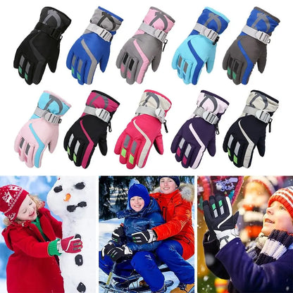 Boy Girls Ski Snowboard Windproof Gloves Children Kids Winter Snow Warm Gloves Waterproof Thicken Keep Warm Winter Must