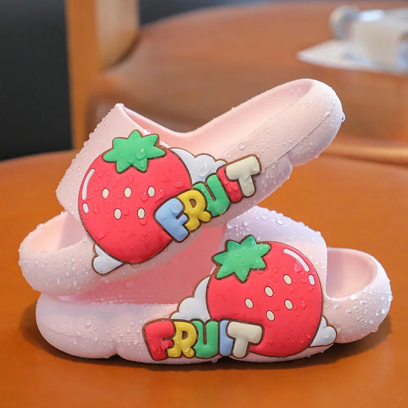 Children's Slippers Summer New 2024 Girls Indoor Non-Slip Baby Sandals Cartoon Cute Girls Boys Slippers