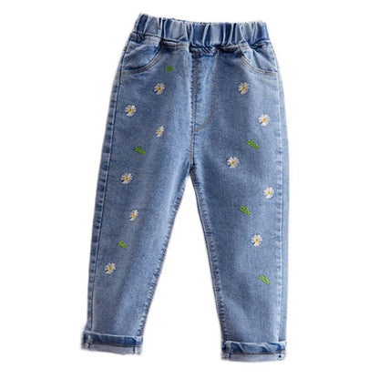 IENENS Kids Baby Girls Casual Clothes Jeans Trousers Toddler Infant Denim Clothing Pants Children Bottoms 1 2 3 4 5 6 7 Years