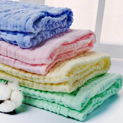 Cotton Bath Towel 6-layer Gauze Super Soft Absorbent Face Towel Washcloth Squares Hand Wipe Bathing Feeding Kids Handkerchief