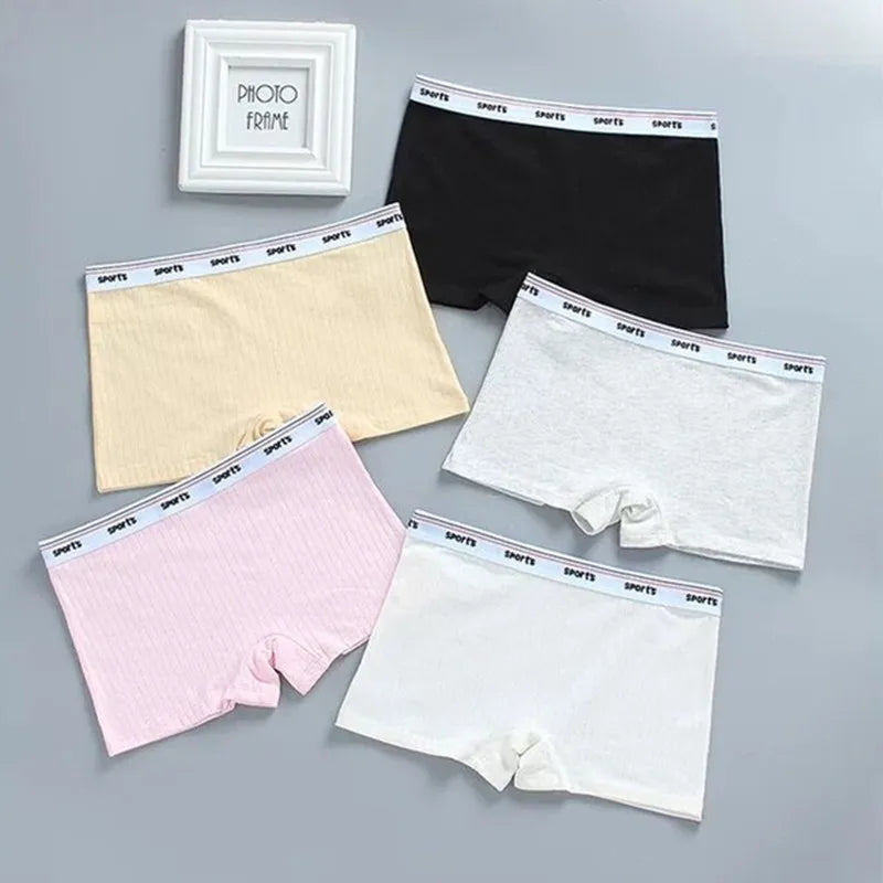 5Pcs/Lot Cotton Soft Underpants Puberty Adolescent Panties Young Pants Kid Panty Teen Girl's Underwear for 8-16 Years