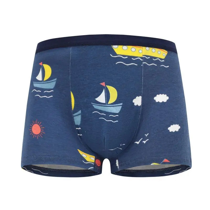 4pcs/Lot Boys Boxer Briefs Kids Cotton Underwear Baby Boy Underpants Teenager Cartoon Print Soft Children Panties 2-15Y 2023 New