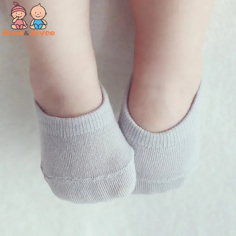 5pairs/lot Fashion Children's Invisible Boat Socks Baby Non Slip Socks Cotton Sock for Girl and Boy