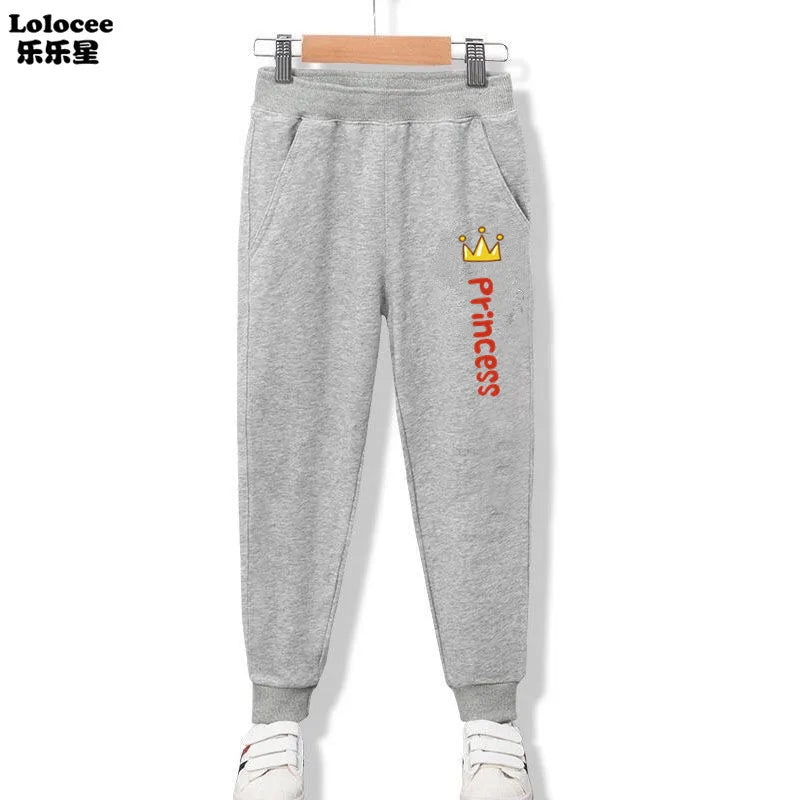 3-14 Years Girls Spring Sport Pants Cotton Comfortable Jogger Pants Children Birthday Present Rabbit Ear Print Trousers