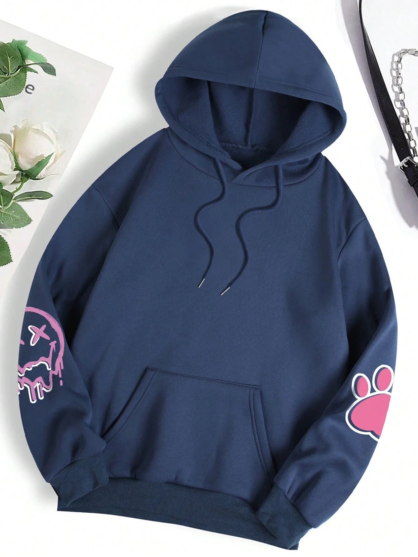 Hip Hop Street Casual Printed Female Hoodies Fashion Hoodie Oversize Loose New Sweatshirts Autumn Warm Fleece Clothing