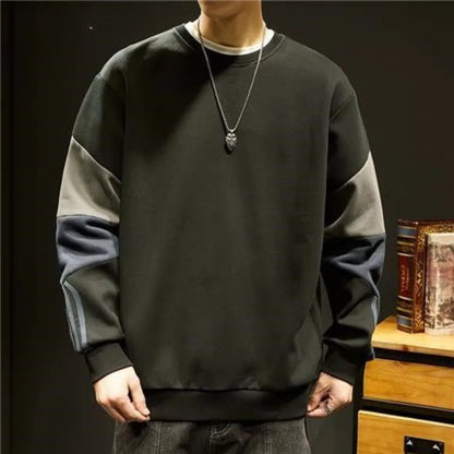 Sweatshirts For Man Top Loose Hoodieless Black Men's Clothing T-shirt Pullover Emo Young On Sale Offers Streetwear Simple Winter