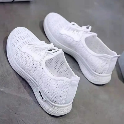 Women Shoes 2022 Mesh Breathable Flat Shoes Women Platform Wedge Sneakers Women Hollow Out Casual Shoes Zapatillas De Mujer