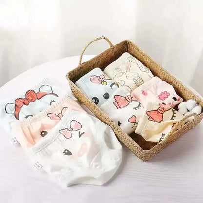 3pairs Lot Spring Summer Panties For Girls Children's Panties Boys Underwear High Waist Cartoon Briefs