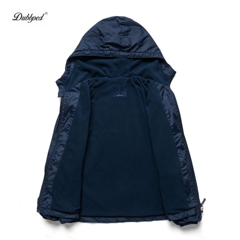 Boys Polar Fleece Jacket Sport Girls Coat Double-deck Hoodie Waterproof Windbreakers Kids Jackets 3-12Y Spring Autumn Winter