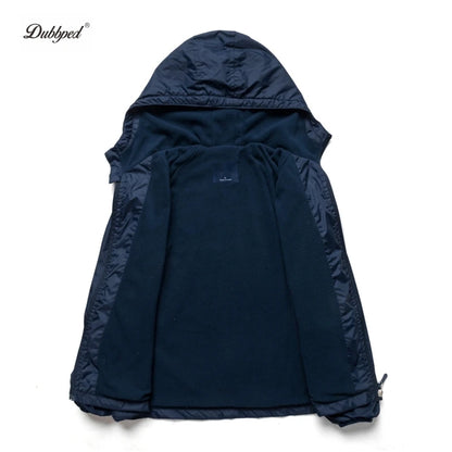 Boys Polar Fleece Jacket Sport Girls Coat Double-deck Hoodie Waterproof Windbreakers Kids Jackets 3-12Y Spring Autumn Winter