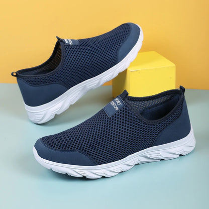 Breathable Summer Summer Sneakers Men Casual Sport Shoes Light Weight Mesh Footwear For Running Slip On Walking Shoes