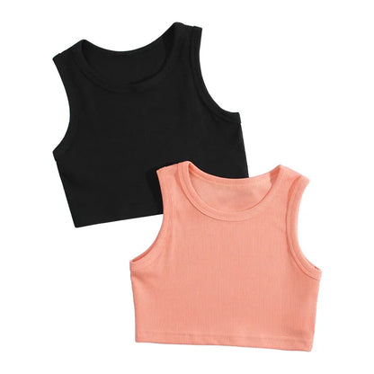 Summer Girls Underwear Sleeveless Shirts for Children T-shirts Jazz Baby Tank Tops Kids Camisoles Toddler Undershirts Clothes