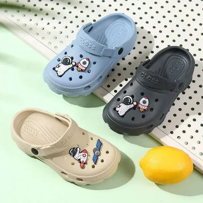 3-12y Kids Mules & Clogs Summer Boys Girls Sandals Cartoon 6 Colors Non-slip Comfortable Beach Slippers Children Garden Shoes 24