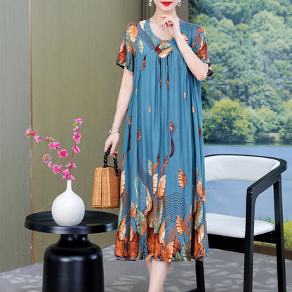 New 2024 Women Dress Female Casual short Sleeve cotton Dresses loose solid Vintage Sweet Clothing Vestidos  vestido verano