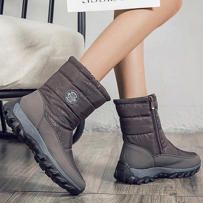 Women Boots Snow Fur Women's Boots Warm Boots Ladies Zipper Ladies Shoes Soft Casual Botas Mujer Winter Female Booties